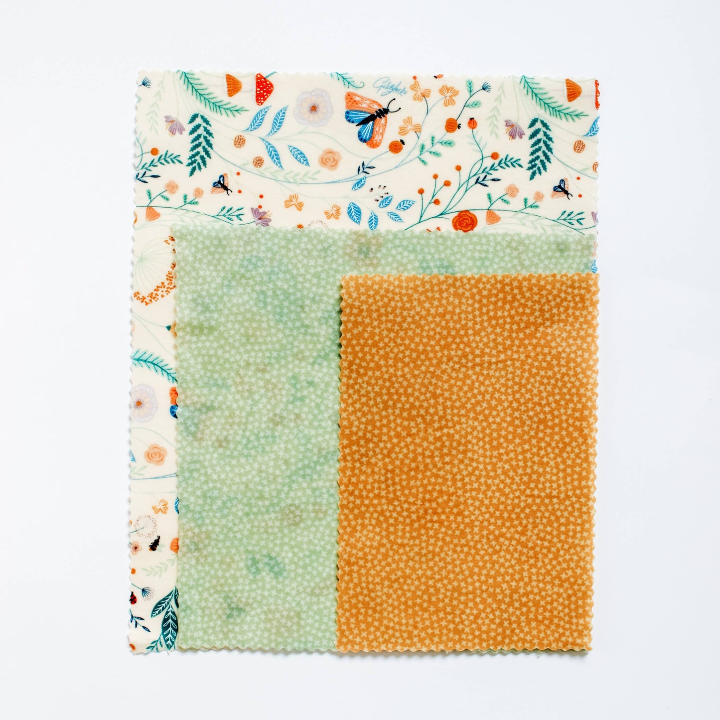 Goldilocks Goods Beeswax Wraps - Set of 3 - Pollinators