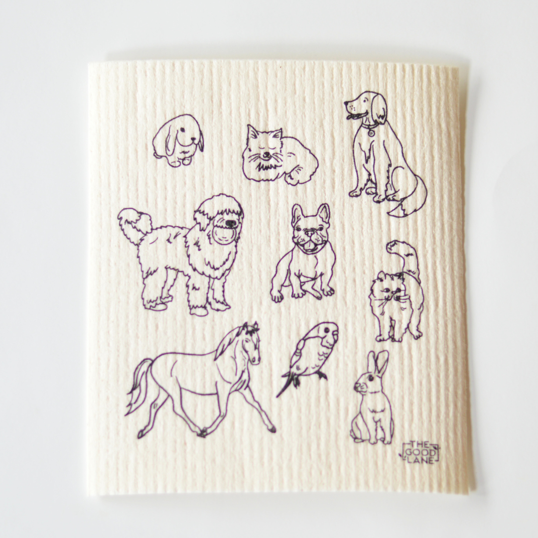 This Set Rescues Animals - Swedish Sponge Cloth Set