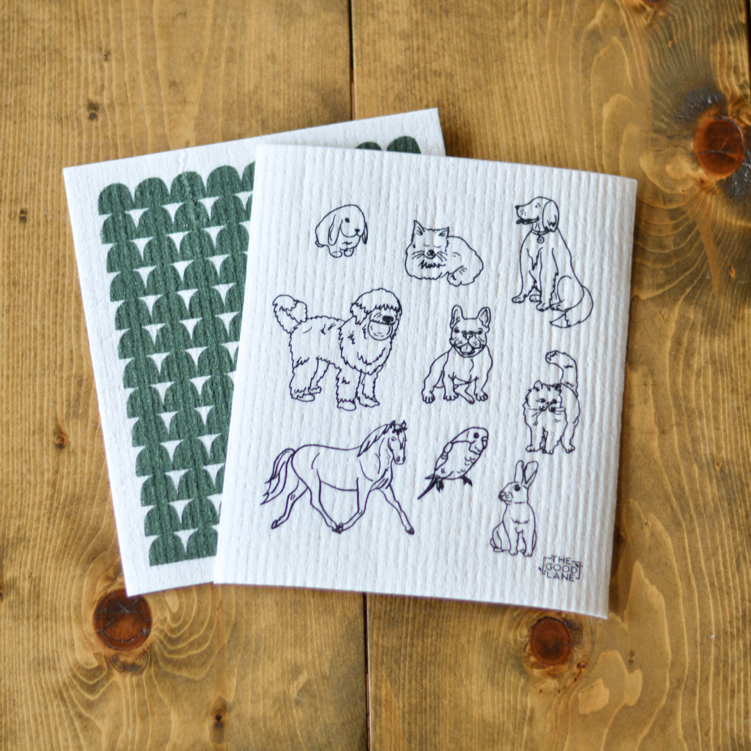 This Set Rescues Animals - Swedish Sponge Cloth Set
