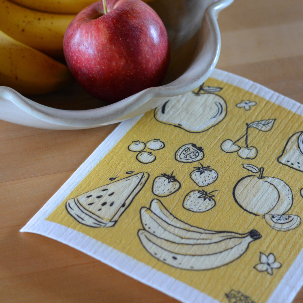 This Set Provides Meals (Fruit & Veg) - Swedish Sponge Cloth Set