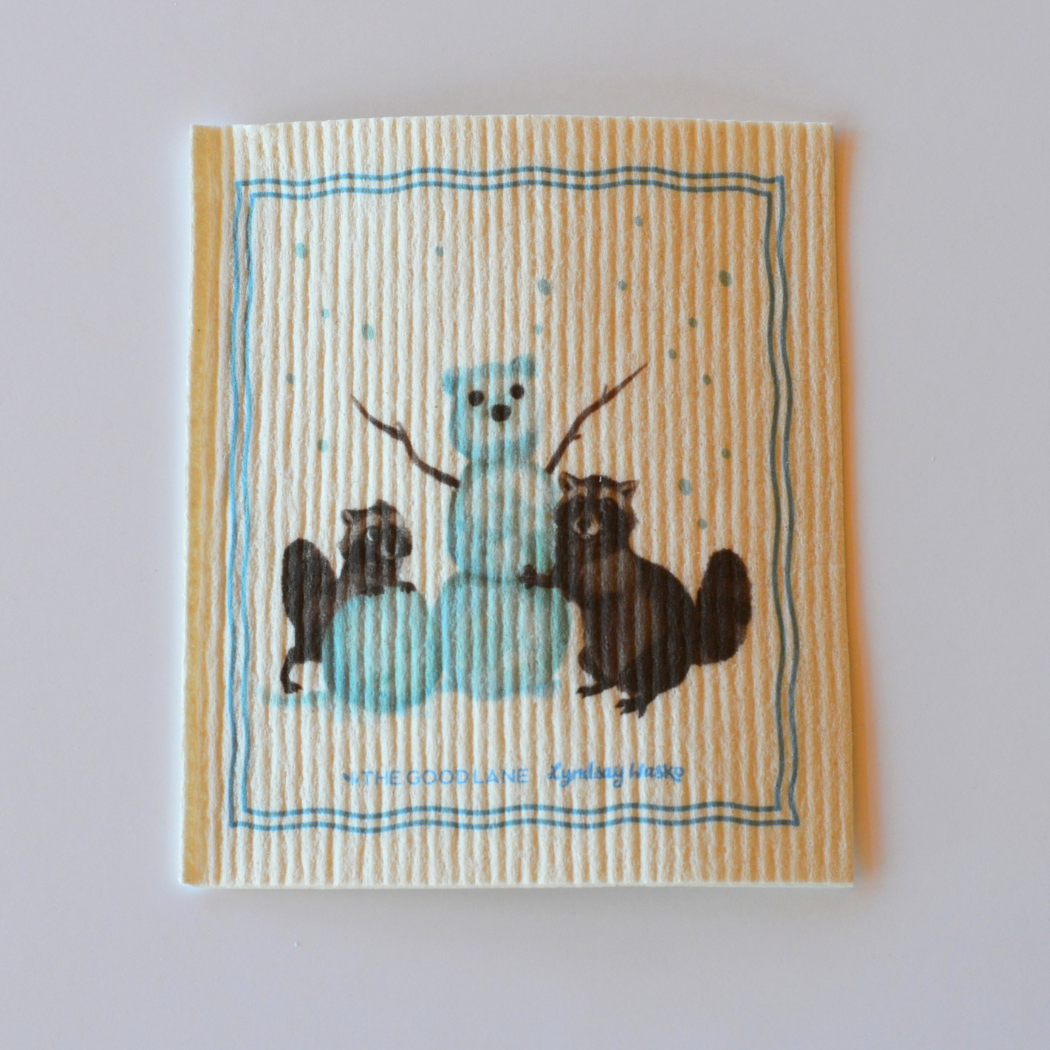 This Set Provides Meals (Holiday Critters) - Swedish Sponge Cloth Set