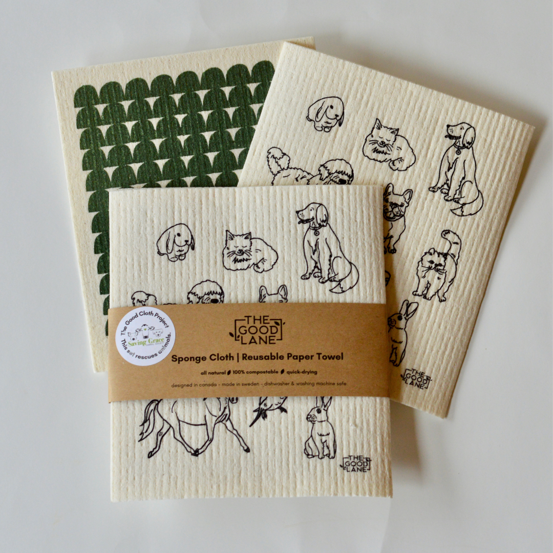 This Set Rescues Animals - Swedish Sponge Cloth Set