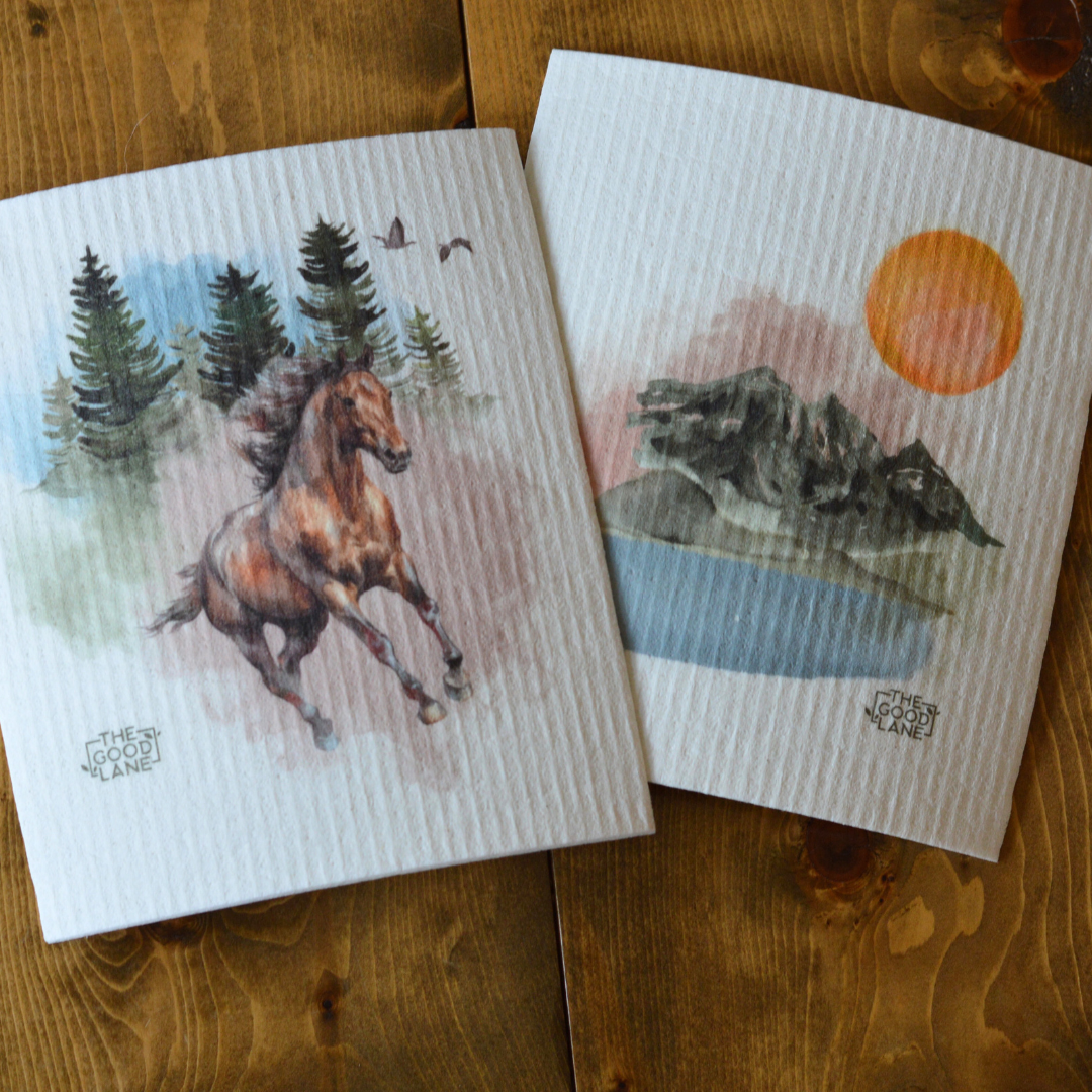 This Set Rescues Horses - Swedish Sponge Cloth Set