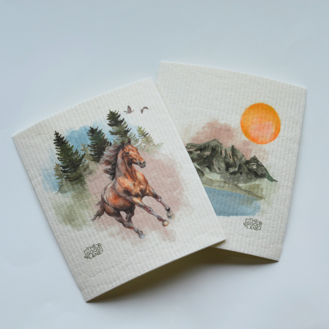 This Set Rescues Horses - Swedish Sponge Cloth Set