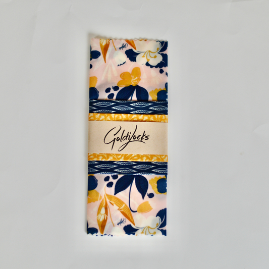Goldilocks Goods Beeswax Wraps - Set of 3 - Amber Blueberry