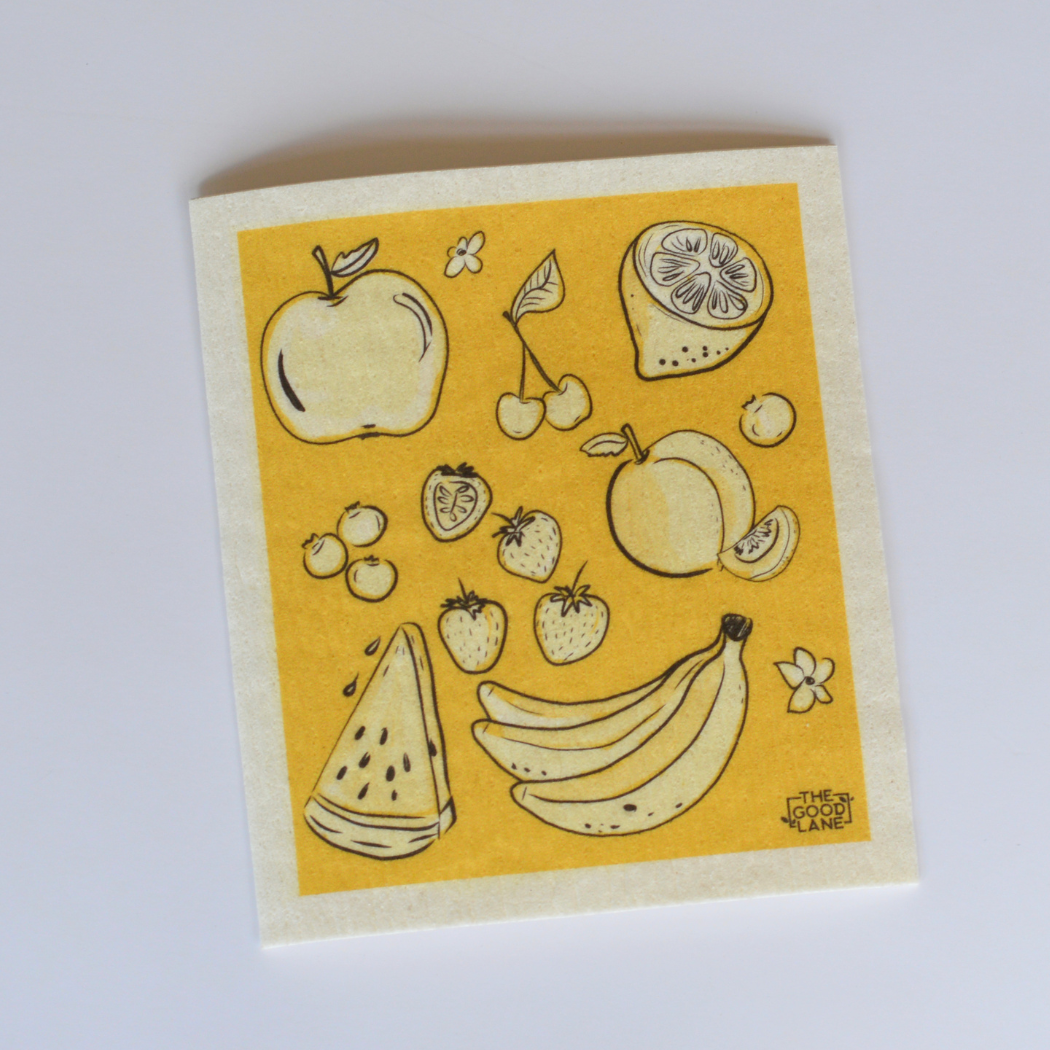 This Set Provides Meals (Fruit & Veg) - Swedish Sponge Cloth Set