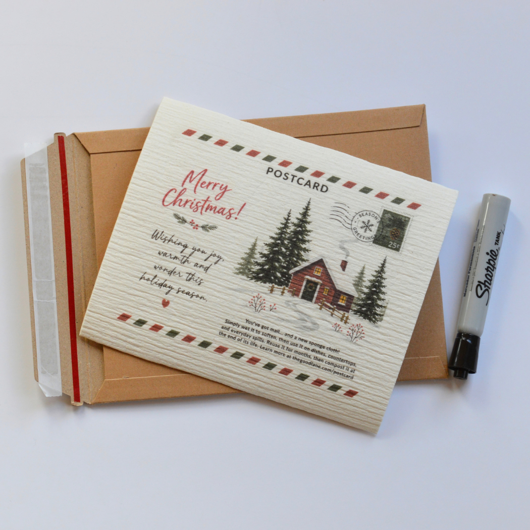 Sponge Cloth Christmas Card