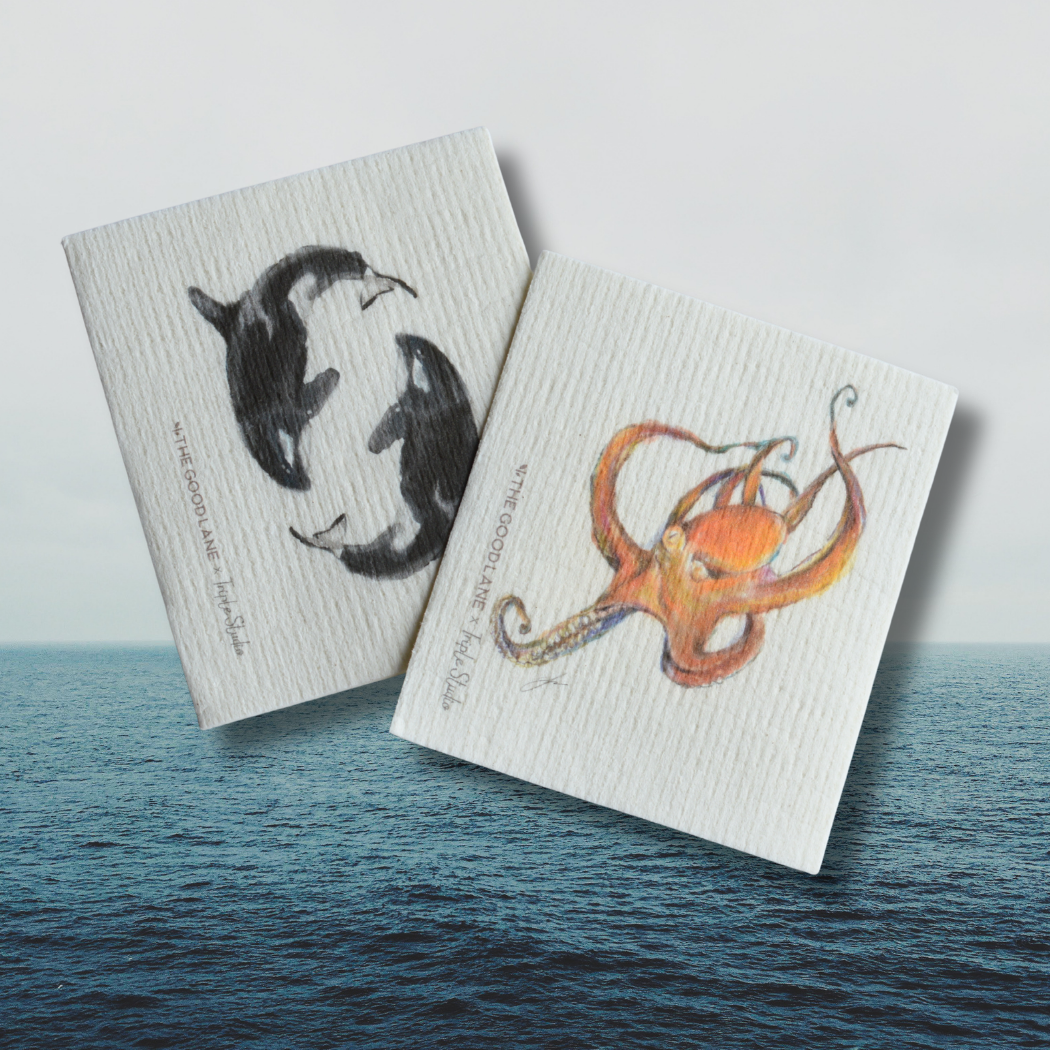 This Set Protects the Ocean - Swedish Sponge Cloth Set