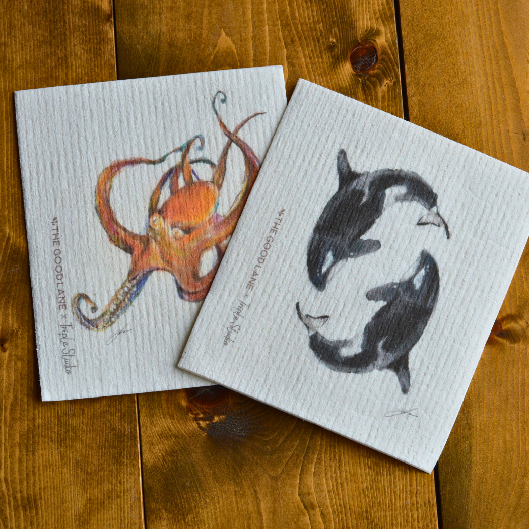 This Set Protects the Ocean - Swedish Sponge Cloth Set