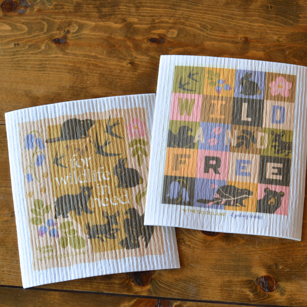 This Set Protects Wildlife - Swedish Sponge Cloth Set