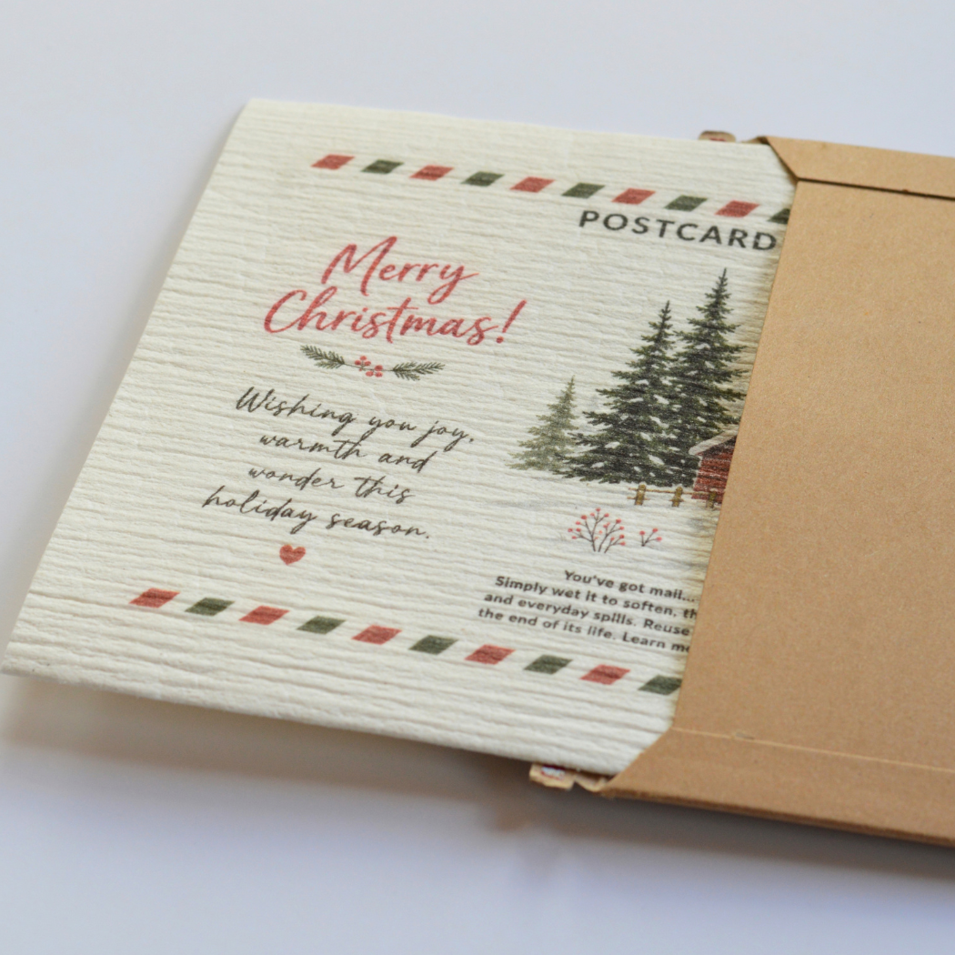 Sponge Cloth Christmas Card