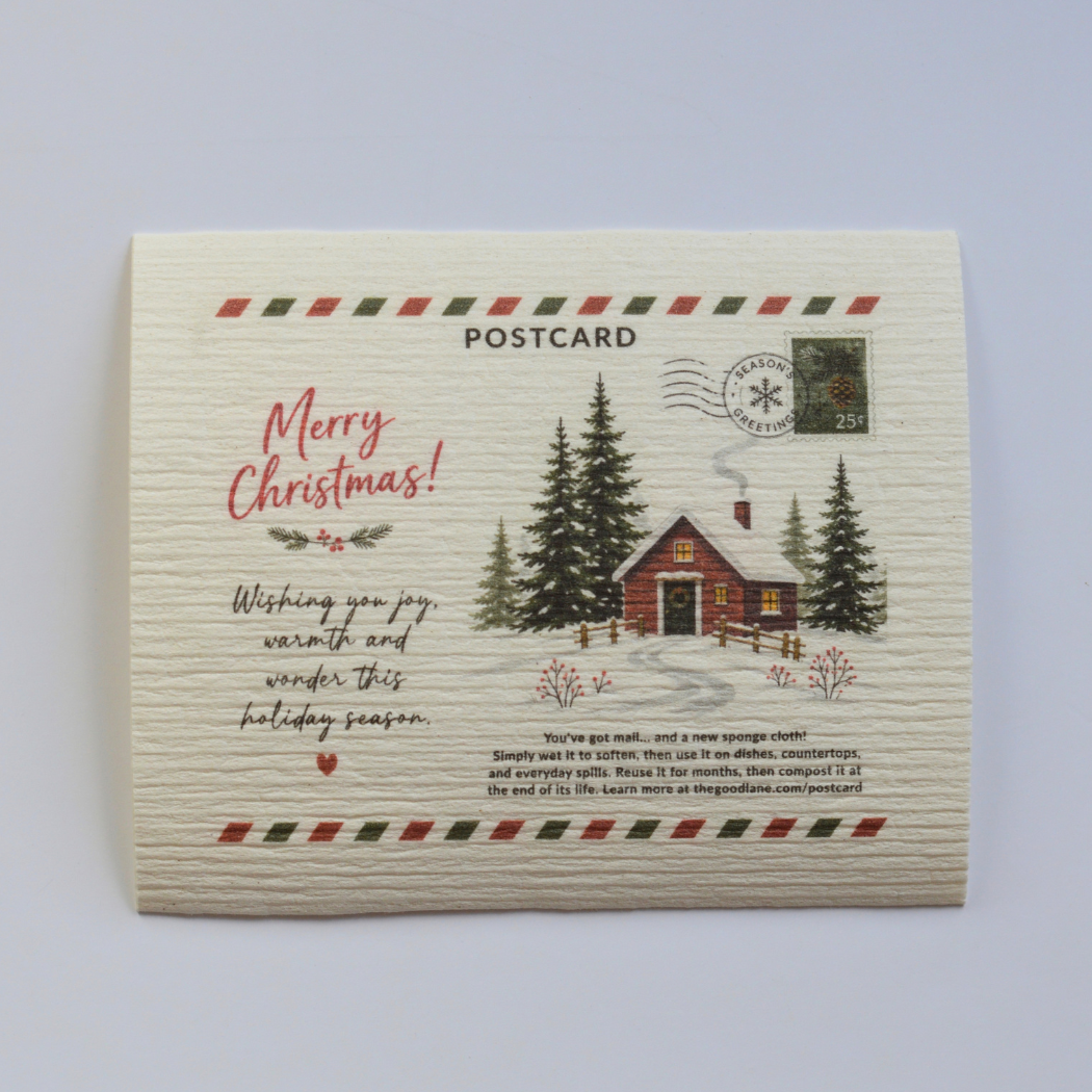 Sponge Cloth Christmas Card