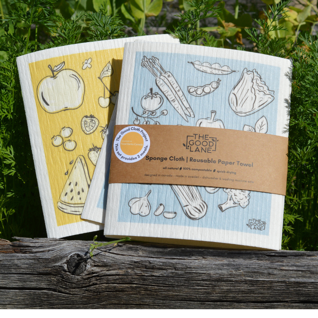 This Set Provides Meals (Fruit & Veg) - Swedish Sponge Cloth Set
