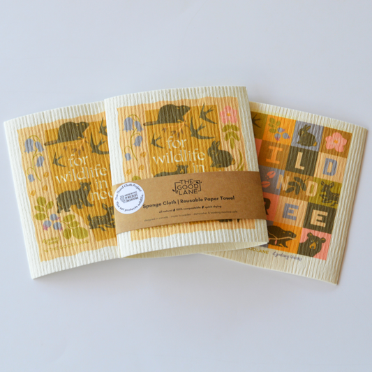 This Set Protects Wildlife - Swedish Sponge Cloth Set