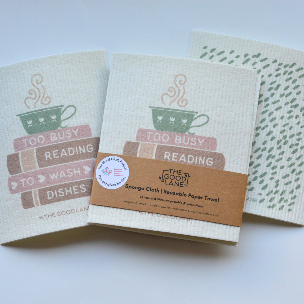 This Set Gives Books - Swedish Sponge Cloth | The Good Lane