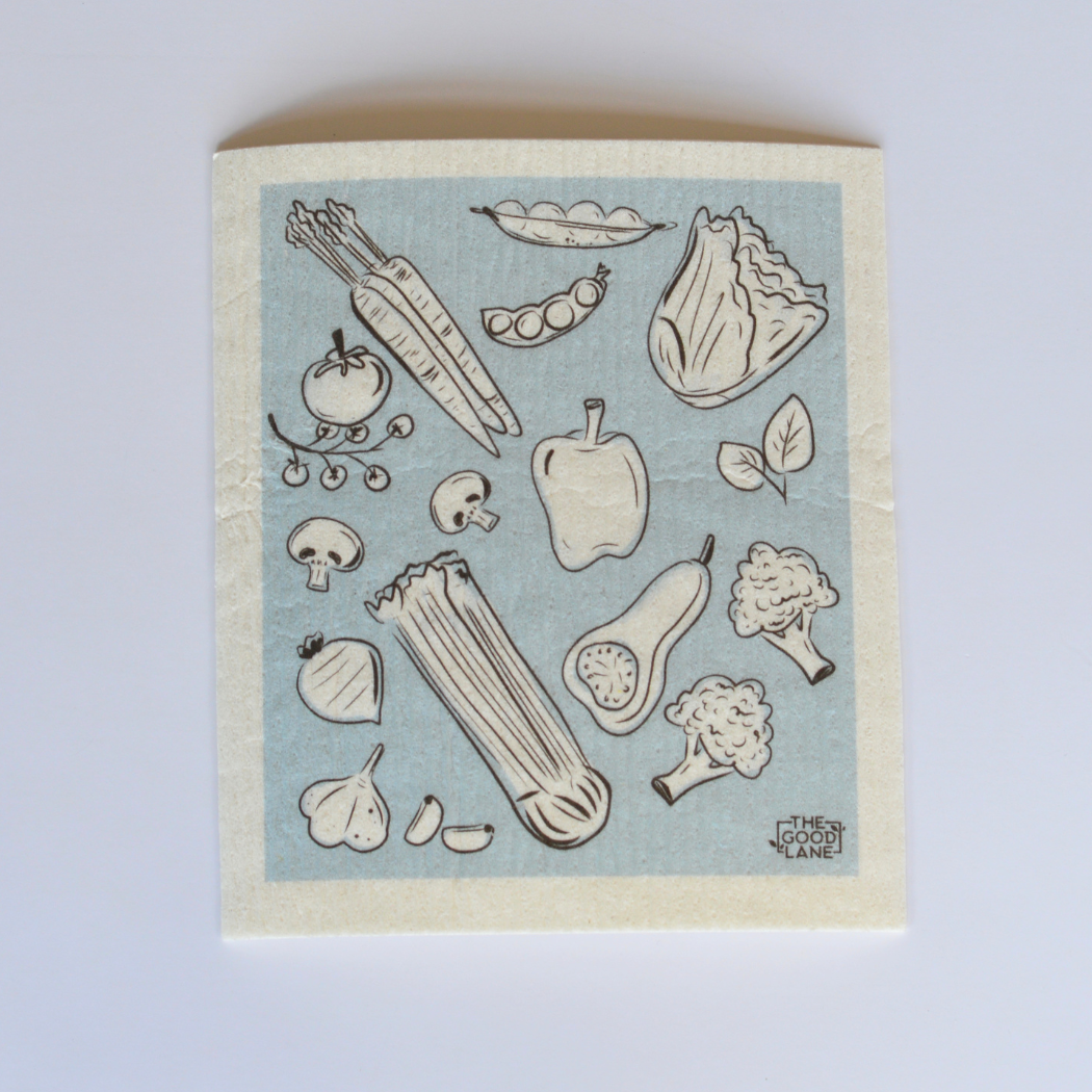 This Set Provides Meals (Fruit & Veg) - Swedish Sponge Cloth Set