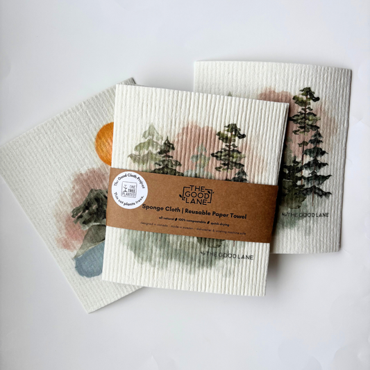 This Set Plants Trees (Watercolour) - Swedish Sponge Cloth Set