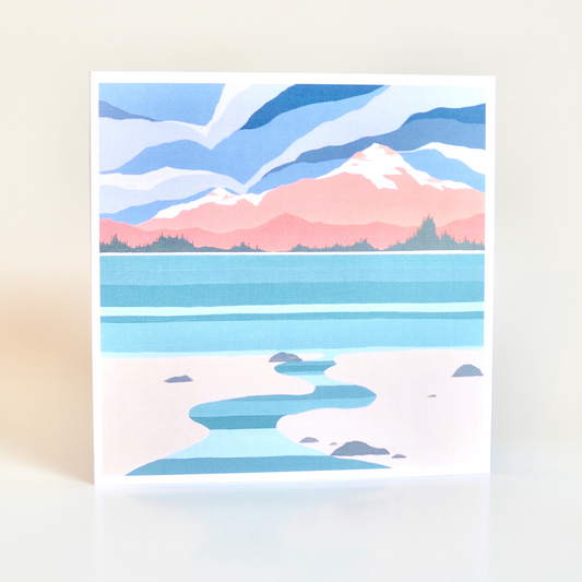 Low Tide Coastal Blank Greeting Card